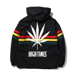 HIGH TIMES × WACKO MARIA RASTA STRIPED PULLOVER HOODED JACKET