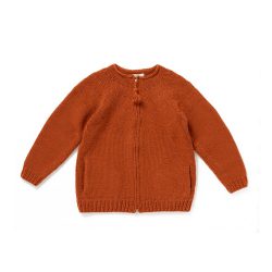 ZIP UP CREW-NECK SWEATER