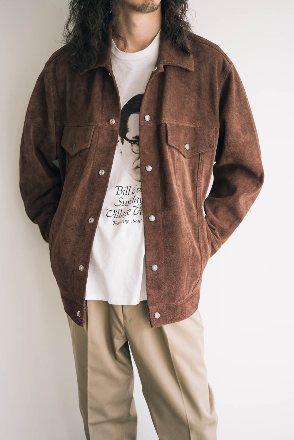 WACKOMARIA SUEDE LEATHER TRUCKER JACKET - アウター