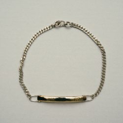 EXCLUSIVE ID BRACELET SILVER925 (SINGLE) (SILVER/GOLD)