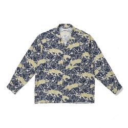 ORIGINAL PRINTED OPEN COLLAR SHIRTS (PANTHER long sleeve)