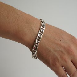 TAXCO SILVER CHAIN BRACELET / 8mm