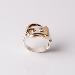 Hermès VINTAGE SILVER/GOLD RING