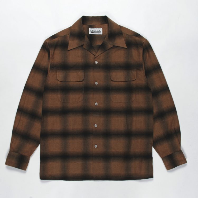 おまけ付】 wacko maria OMBRAY CHECK OPEN COLLAR ecousarecycling.com