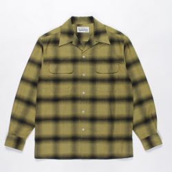 OMBRAY CHECK OPEN COLLAR SHIRTS L/S (TYPE-1)