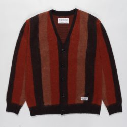 STRIPED MOHAIR CARDIGAN