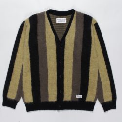 STRIPED MOHAIR CARDIGAN