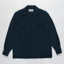 WOOL OPEN COLLAR SHIRT