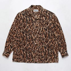 LEOPARD CORDUROY OPEN COLLAR SHIRTS