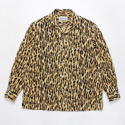 LEOPARD CORDUROY OPEN COLLAR SHIRTS