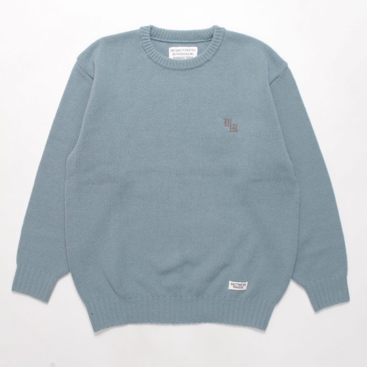 新品 ワコマリア ニット CLASSIC CREW NECK SWEATER