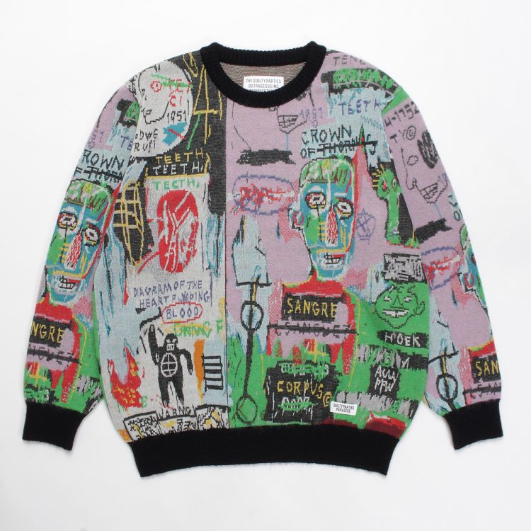 袖丈65【新品】WACKOMARIA JEAN MICHEL BASQUIAT ニット