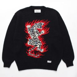 TIM LEHI / INTARSIA CREW NECK SWEATER