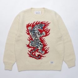 TIM LEHI / INTARSIA CREW NECK SWEATER