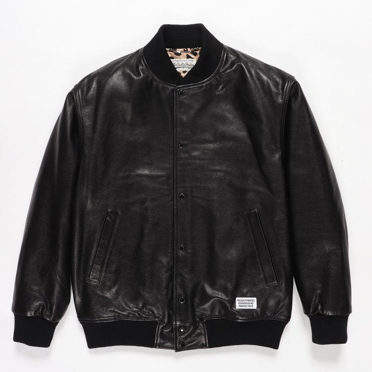 wackomaria LEATHER VARSITY JACKET 22fw-