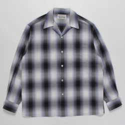 OMBRAY CHECK OPEN COLLAR SHIRTS L/S (TYPE-1)