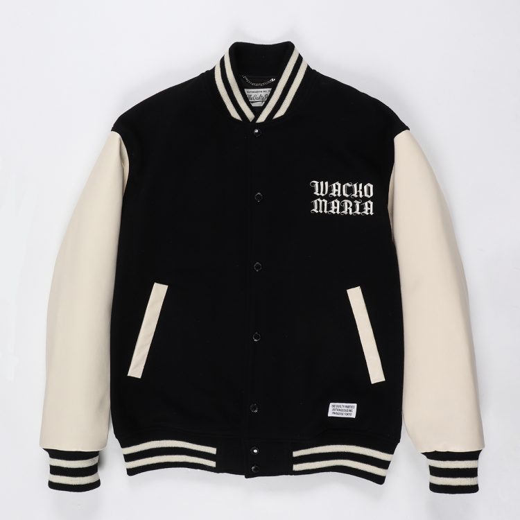 LEATHEWACKO MARIA LEATHER VARSITY JACKET -B-