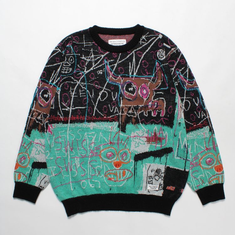 WACKO MARIA ワコマリア バスキア CREW NECK ニット L ...