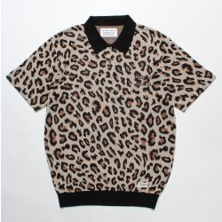 LEOPARD KNIT POLO SHIRT