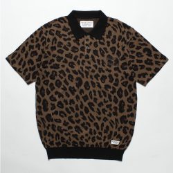 LEOPARD KNIT POLO SHIRT