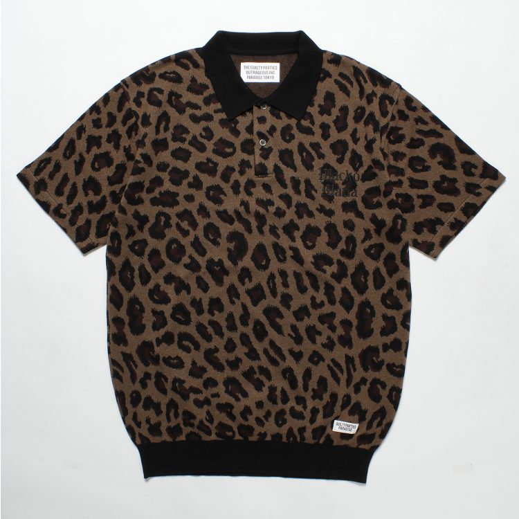 WACKO MARIA (ワコマリア) LEOPARD KNIT POLO SHIRT ニットポロ | kaddish