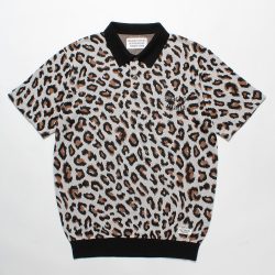 LEOPARD KNIT POLO SHIRT