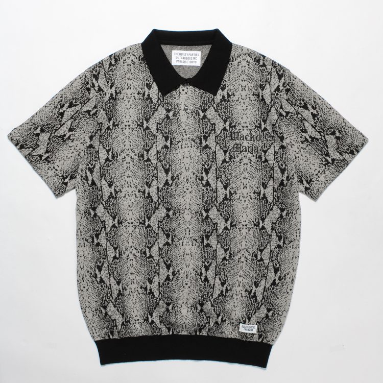 WACKO MARIA LEOPARD KNIT POLO SHIRT S新品未使用品です