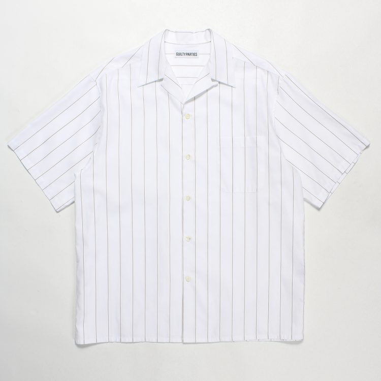 WACKO MARIA 23SS STRIPED OPEN COLLAR S/H