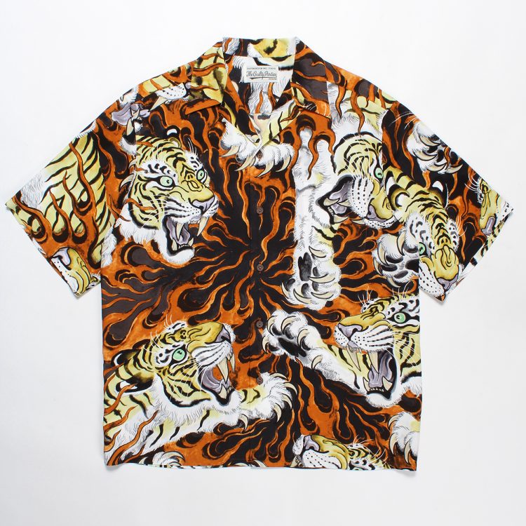 WACKO MARIA 21FW TIM LEHI HAWAIIAN SHIRT L/S（ブルー）TIMLEHI-WM 