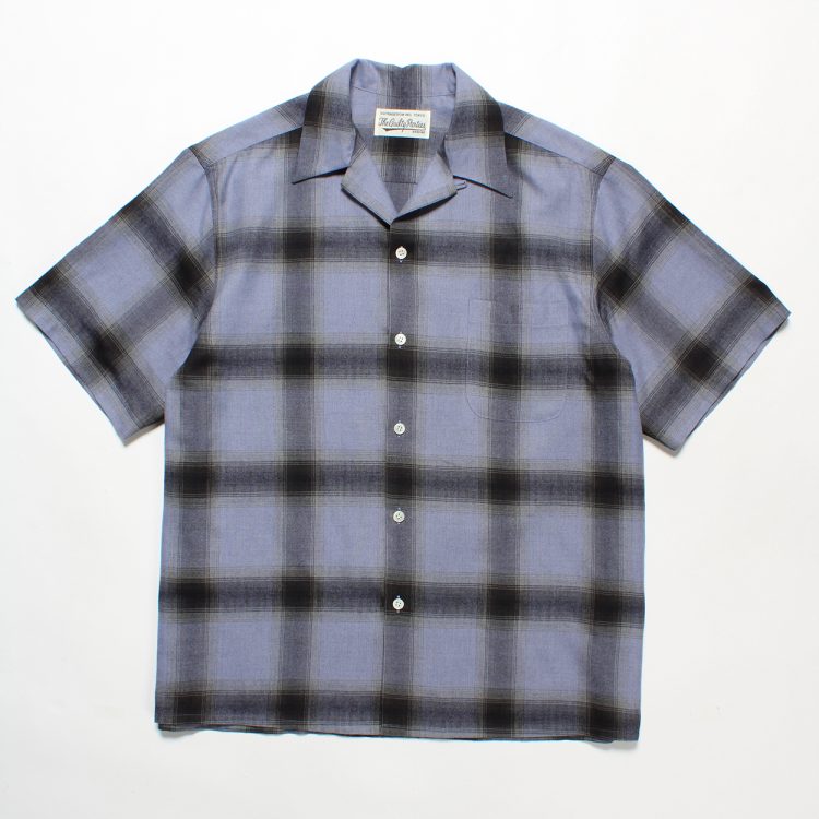 ワコマリア WACKO MARIA 23SS OMBRE CHECK OPEN COLLAR SHIRT L/S