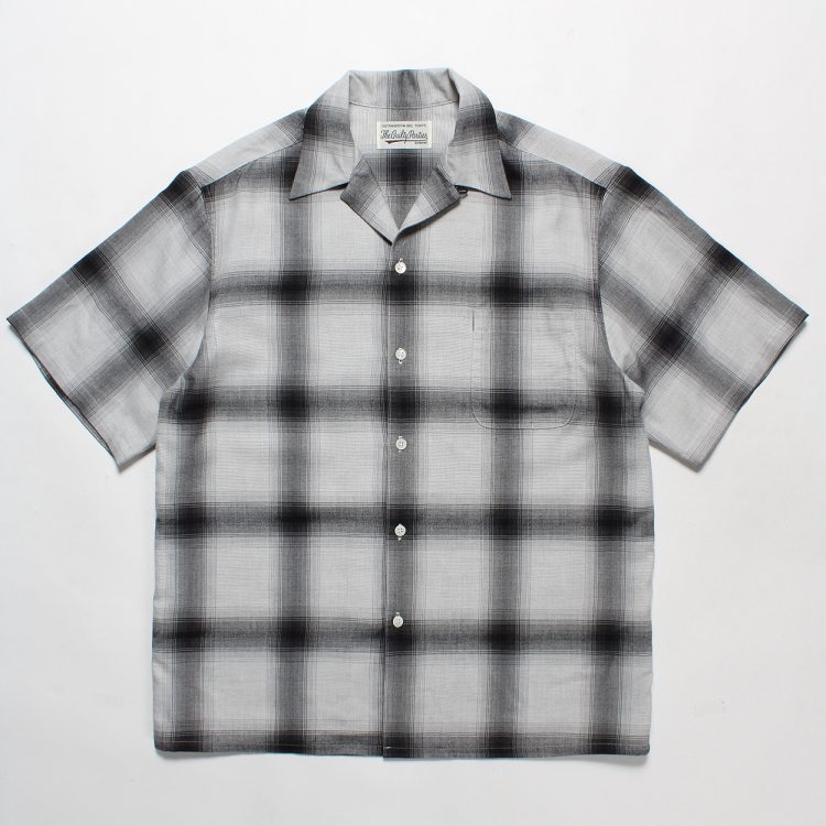 CHECK OPEN COLLAR SHIRT S/S (TYPE-4)