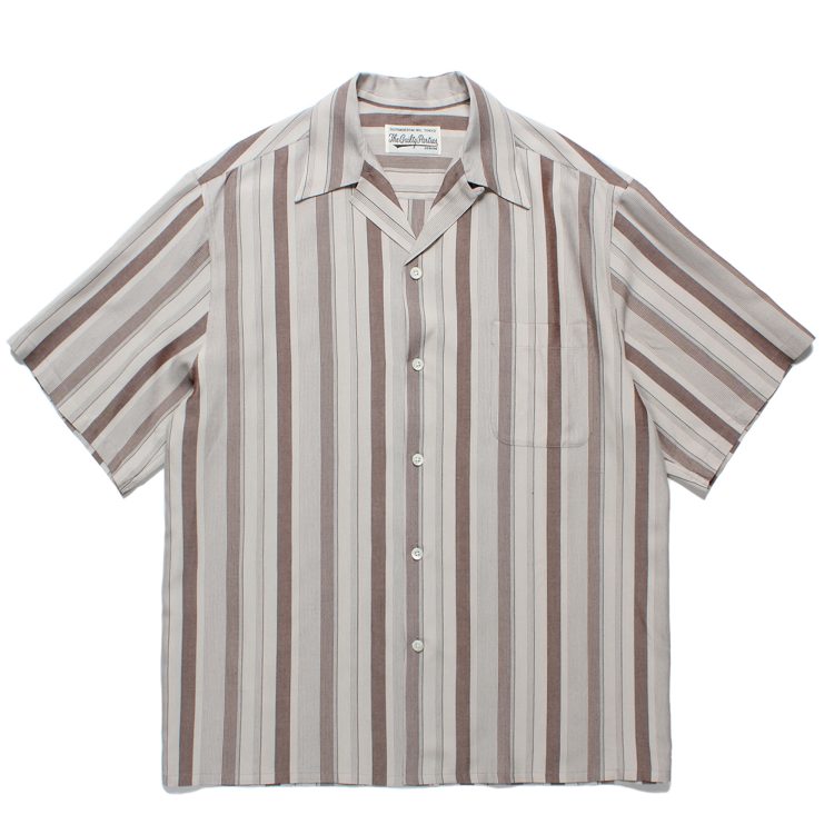 WACKO MARIA (ワコマリア) STRIPED OPEN COLLAR SHIRT S/S | kaddish