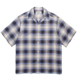 OMBRE CHECK OPEN COLLAR SHIRT S/S (TYPE-1)