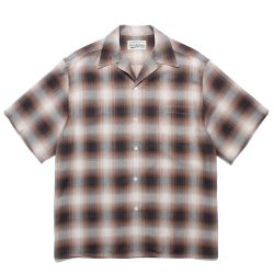 OMBRE CHECK OPEN COLLAR SHIRT S/S (TYPE-1)