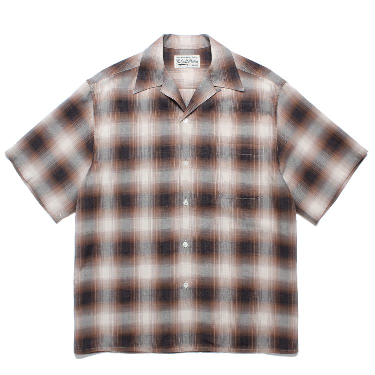 WACKO MARIA (ワコマリア) OMBRE CHECK OPEN COLLAR SHIRT | kaddish