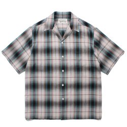 OMBRE CHECK OPEN COLLAR SHIRT S/S (TYPE-2)