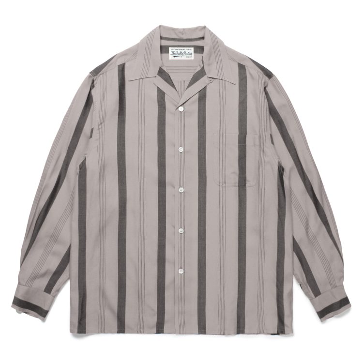 WACKO MARIA (ワコマリア) STRIPED OPEN COLLAR SHIRT L/S | kaddish