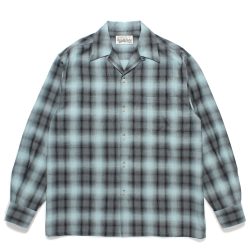 OMBRE CHECK OPEN COLLAR SHIRT L/S (TYPE-2)