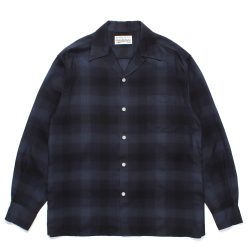 OMBRE CHECK OPEN COLLAR SHIRT L/S (TYPE-4)