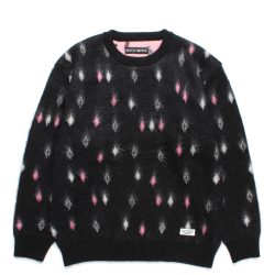 DIAMOND HEAVY MOHAIR CREW NECK SWEATER