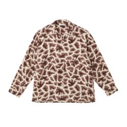ORIGINAL PRINTED OPEN COLLAR SHIRTS (Giraffe) Long-sleeve