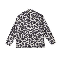 ORIGINAL PRINTED OPEN COLLAR SHIRTS (Giraffe) Long-sleeve