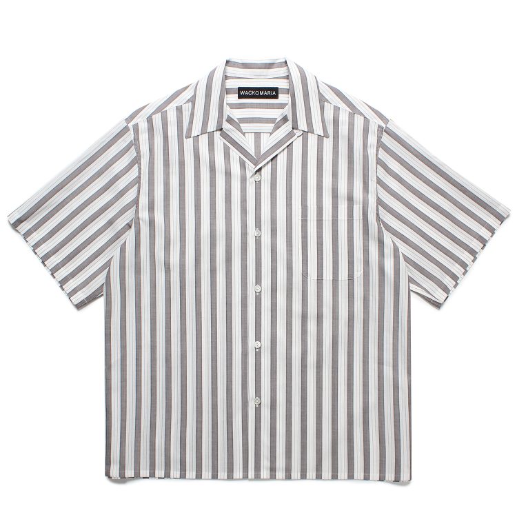 WACKO MARIA (ワコマリア) STRIPED OPEN COLLAR SHIRT S/S | kaddish
