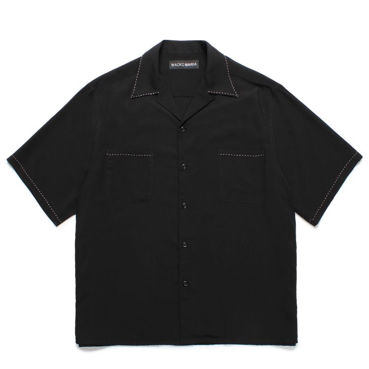 値下げ中！wacko maria 23SS 半袖オープンカラーシャツXL黒