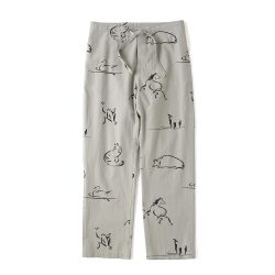 ORIGINAL PRINTED EASY TROUSER (Animal Drawing)
