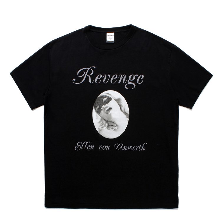 【関税込み】WACKO MARIA ブラック 'Ellen Von Unwerth' Tシャツ WACKO MARIA (ワコマリア) ELLEN VON UNWERTH T-SHIRT Tシャツ