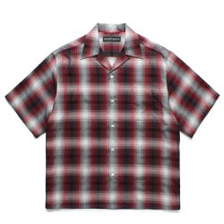 OMBRE CHECK OPEN COLLAR SHIRT S/S (TYPE-2)