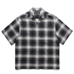 OMBRE CHECK OPEN COLLAR SHIRT S/S (TYPE-2)