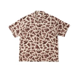 ORIGINAL PRINTED OPEN COLLAR SHIRTS (Giraffe) Short-sleeve