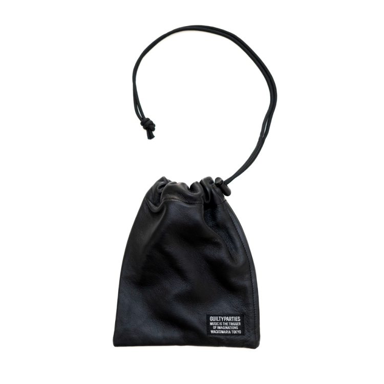 WACKO MARIA レザーショルダーポーチ ブラック 2025AW WACKO MARIA (ワコマリア) LEATHER SHOULDER POUCH ショルダー